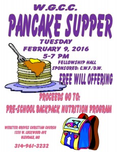 pancake supper 2016 flyer